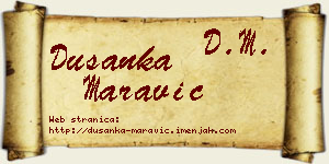 Dušanka Maravić vizit kartica